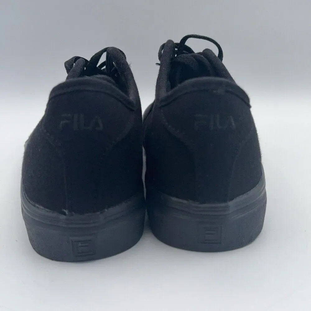 Fila Women's Classic Canvas Sneakers Black Low Top Athletic Shoes Size 7.5 US - Picture 5 of 8